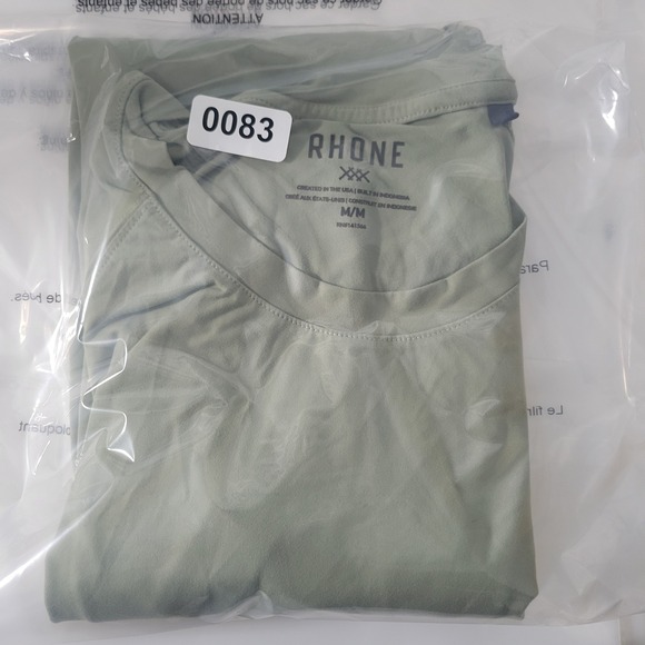 Rhone Reign Short Sleeve Training Tee Sage Green Mens Size Medium 100305 SU22 - Picture 9 of 11